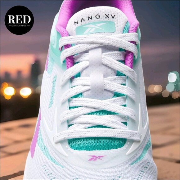 Reebok Nano X5 White Aqua Purple Athetic Cross Training Sneakers - Men\'s Size 9